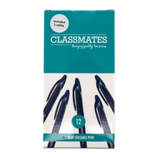 Classmates Erasable Rollerball Pen - Blue - Pack of 12